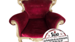 mobilier fauteuil baroque rouge et or