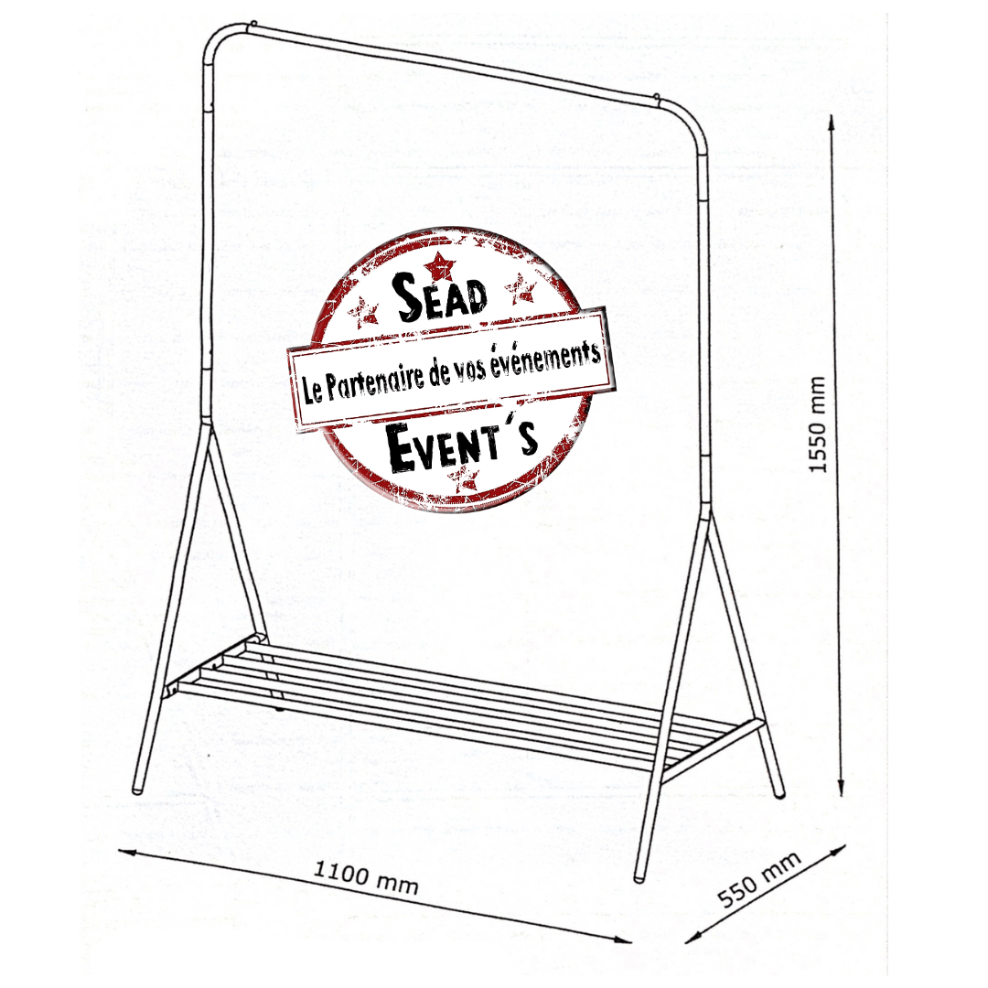 portant à vetements blanc en metal. location de portant a vetements blanc en metal pour evenement, mariage, anniversaire, seminaire, .kermesse, fête de village, soirée... Retrouvez nous dans les Landes, en Gironde, dans les Pyrénées-Atlantiques et dans le Gers.