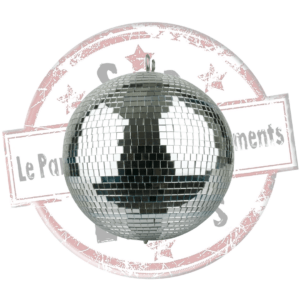 Boule à facette 30cm de diamètre. location d'une boule à facette 30cm de diamètre, pour evenement, mariage, anniversaire, seminaire, .kermesse, fête de village, soirée... Retrouvez nous dans les Landes, en Gironde, dans les Pyrénées-Atlantiques et dans le Gers.