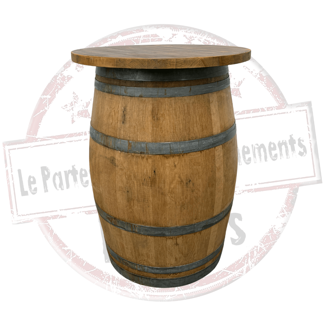 plateau, bois tonneau, fut de vin, 225l, mange-debout. location de plateau en bois pour tonneau pour evenement, mariage, anniversaire, seminaire, .kermesse, fête de village, soirée... Retrouvez nous dans les Landes, en Gironde, dans les Pyrénées-Atlantiques, pays basque et dans le Gers
