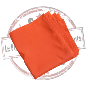 serviette de table orange falshi. location de serviette de table orange flashi pour evenement, mariage, anniversaire, seminaire, .kermesse, fête de village, soirée... Retrouvez nous dans les Landes, en Gironde, dans les Pyrénées-Atlantiques, pays basque et dans le Gers