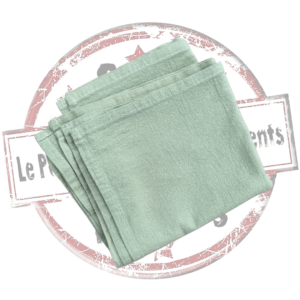 serviette de table en coton vert sauge. location de serviette de table en coton vert sauge pour evenement, mariage, anniversaire, seminaire, .kermesse, fête de village, soirée... Retrouvez nous dans les Landes, en Gironde, dans les Pyrénées-Atlantiques, pays basque et dans le Gers